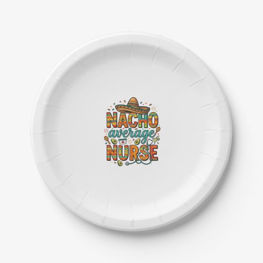 Assiettes En Carton Conception de chemise vectorielle Nacho Average Nu (Devant)