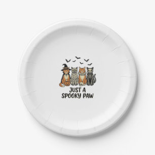 Assiettes En Carton Conception de chemise vintage pour chats Halloween