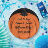 Assiettes En Carton Conception de Citrouille éffrayant avec options de (Fête)