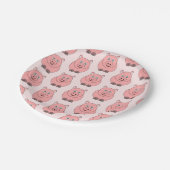 Assiettes En Carton Conception de cochon (Angle)
