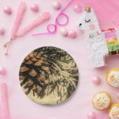 Assiettes En Carton Conception de cône de pin rustique (Fête)