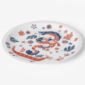 Assiettes En Carton Conception de course de bateaux Dragon (Angle)