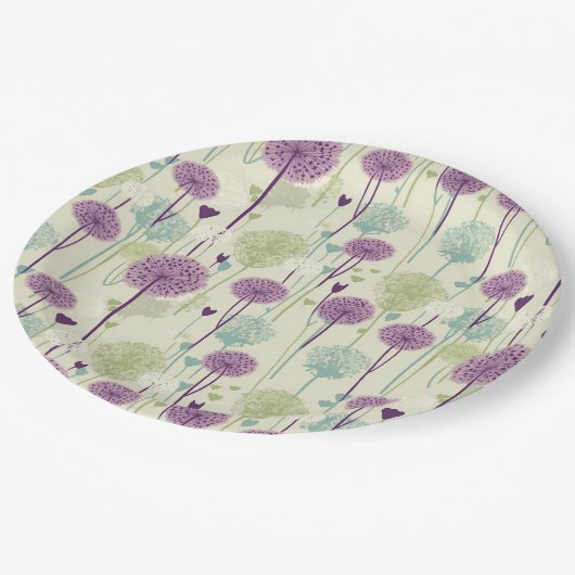 Assiettes En Carton Conception de Dandelion été (Angle)