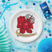 Assiettes En Carton Conception de dés barbares (Fête)