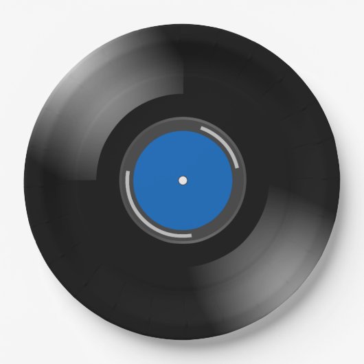 Assiettes En Carton Conception de disques vinyle (Devant)