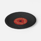 Assiettes En Carton Conception de disques vinyle Peace and joy (Angle)