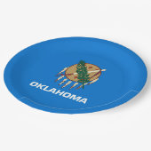 Assiettes En Carton Conception de drapeau d'état de l'Oklahoma (Angle)