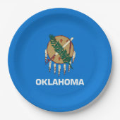 Assiettes En Carton Conception de drapeau d'état de l'Oklahoma (Devant)