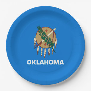 Assiettes En Carton Conception de drapeau d'état de l'Oklahoma