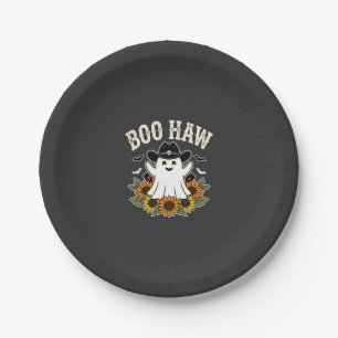 Assiettes En Carton Conception de fantôme Halloween Western Boo Haw