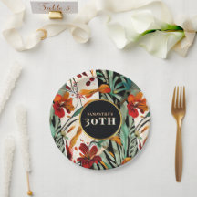 Conception de fête d'anniversaire 30 ans Tropical