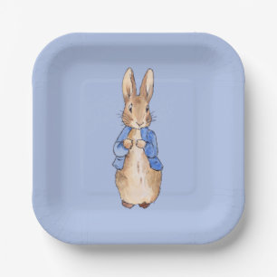Assiettes En Carton Conception de fête de lapin classique