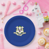 Assiettes En Carton Conception de l'indicateur d'état Connecticut (Fête)