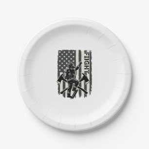Assiettes En Carton Conception de maillot de combat de pompier vintage