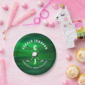 Assiettes En Carton Conception de monogramme de golf élégant minimalis (Fête)