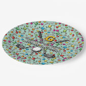 Assiettes En Carton Conception de monogramme de golf sur mesure (Angle)