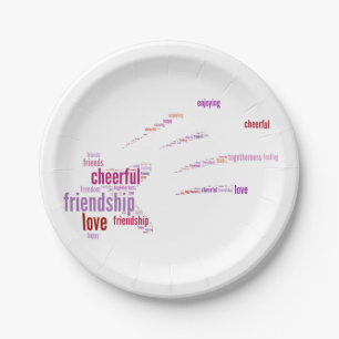 Assiettes En Carton Conception de mots positifs