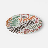 Assiettes En Carton Conception de mots positifs (Angle)