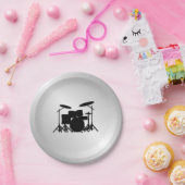 Assiettes En Carton Conception de musique à tambour (Fête)