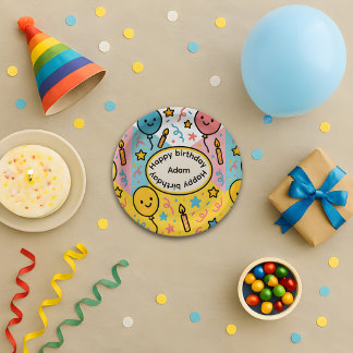 Assiettes En Carton Conception de plaque papier Anniversaire de enfant