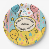 Assiettes En Carton Conception de plaque papier Anniversaire de enfant (Devant)