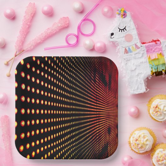 Assiettes En Carton Conception de points d'art (Fête)