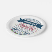 Assiettes En Carton Conception de réunion familiale colorée (Angle)