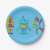 Assiettes En Carton Conception de robots Toddler (Devant)