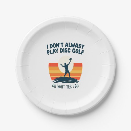 Assiettes En Carton Conception de T-shirt Disk Golf Lover (Devant)