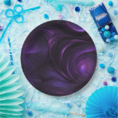 Assiettes En Carton Conception de torsion violette foncée (Fête)