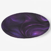 Assiettes En Carton Conception de torsion violette foncée (Angle)