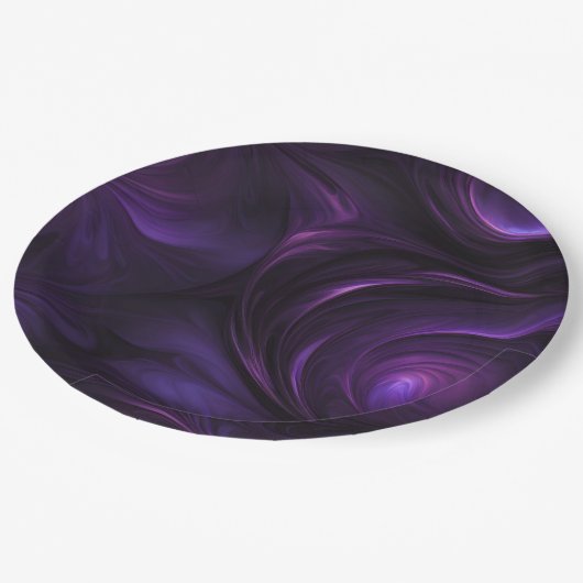 Assiettes En Carton Conception de torsion violette foncée (Angle)