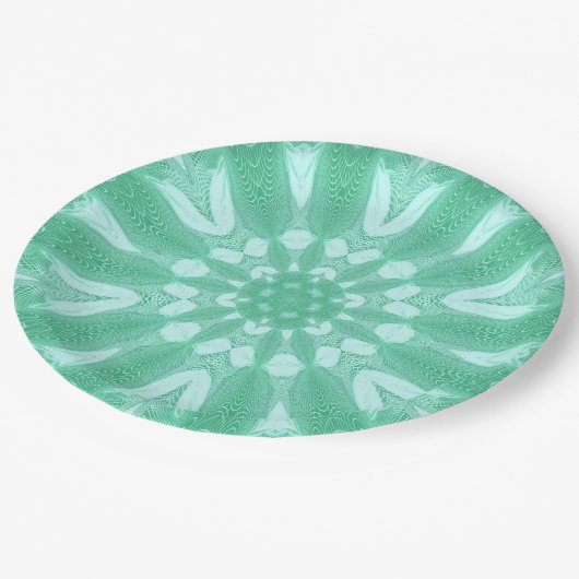 Assiettes En Carton Conception de Tulle Faux Vert Mint (Angle)