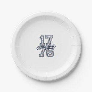 Assiettes En Carton Conception de vecteur vintage patriotique floral a