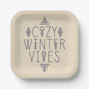 Assiettes En Carton Conception de vidéos d'hiver