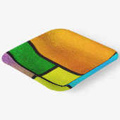 Assiettes En Carton Conception de vitrail coloré (Angulaire)