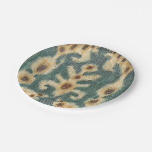 Assiettes En Carton Conception décorative d'un tissu Ikat par Charikl