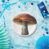 Assiettes En Carton Conception des champignons à plaque de papier (Fête)