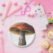 Assiettes En Carton Conception des champignons à plaque de papier (Fête)