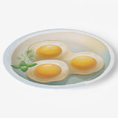 Assiettes En Carton Conception des oeufs Sunny Side up (Angle)