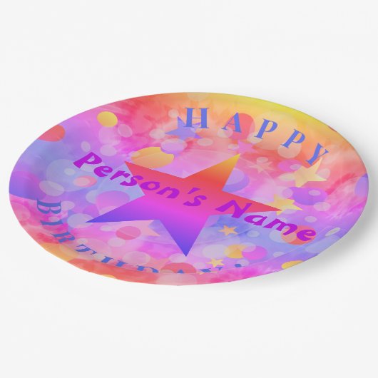 Assiettes En Carton Conception des plaques de fête d'anniversaire HAMb (Angle)