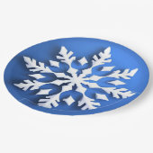 Assiettes En Carton Conception détaillée du flocon de neige blanc (Angle)