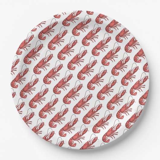 Assiettes En Carton Conception d'image Red Lobster (Devant)