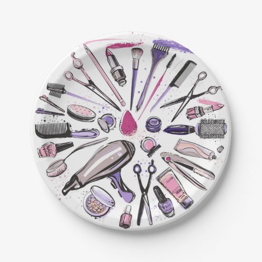 Assiettes En Carton Conception du cercle de maquillage (Devant)