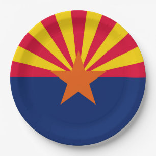 Assiettes En Carton Conception du drapeau de l'État de l'Arizona