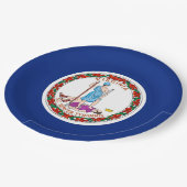 Assiettes En Carton Conception du drapeau de l'État de Virginie (Angle)