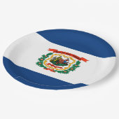 Assiettes En Carton Conception du drapeau de l'État de Virginie-Occide (Angle)