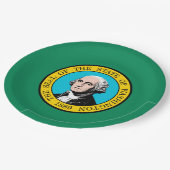 Assiettes En Carton Conception du drapeau de l'État de Washington (Angle)