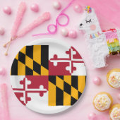 Assiettes En Carton Conception du drapeau de l'État du Maryland (Fête)