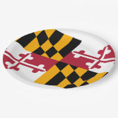 Assiettes En Carton Conception du drapeau de l'État du Maryland (Angle)